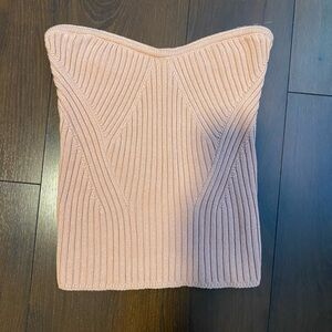 Express small sweater strapless tube top shirt blouse sweetheart tank
